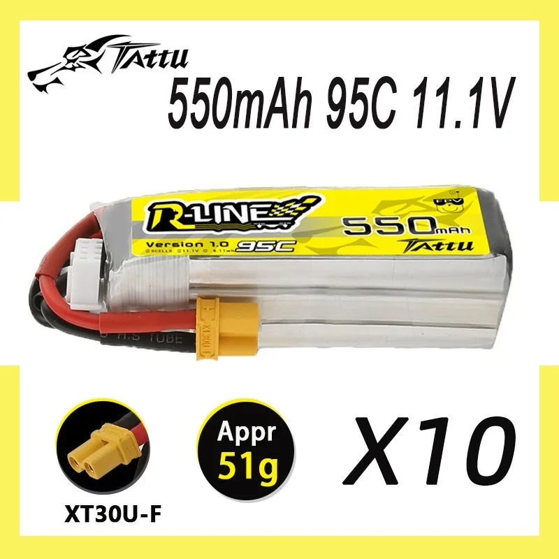 Drone Battery 3S - HOT TATTU R-LINE 1.0 550mAh 95C