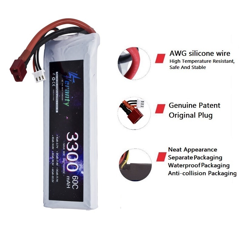 2S 7.4V LiPo Battery 3300mAh 6 - Drone Battery 3S 评论和价格