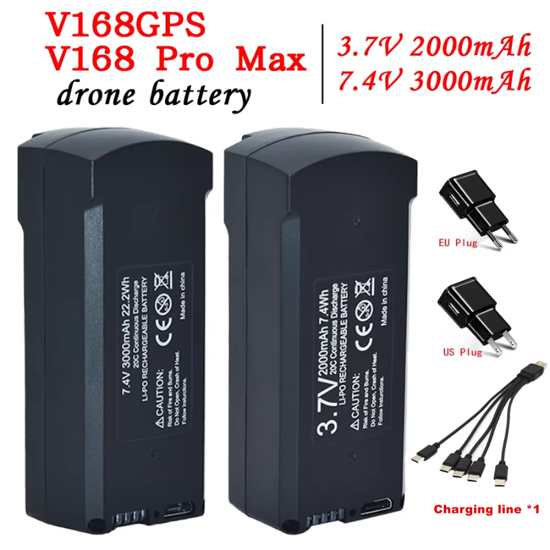 GPS V198 7.4V 3000mAh Battery  - Drone Battery Lipo 评论和价格